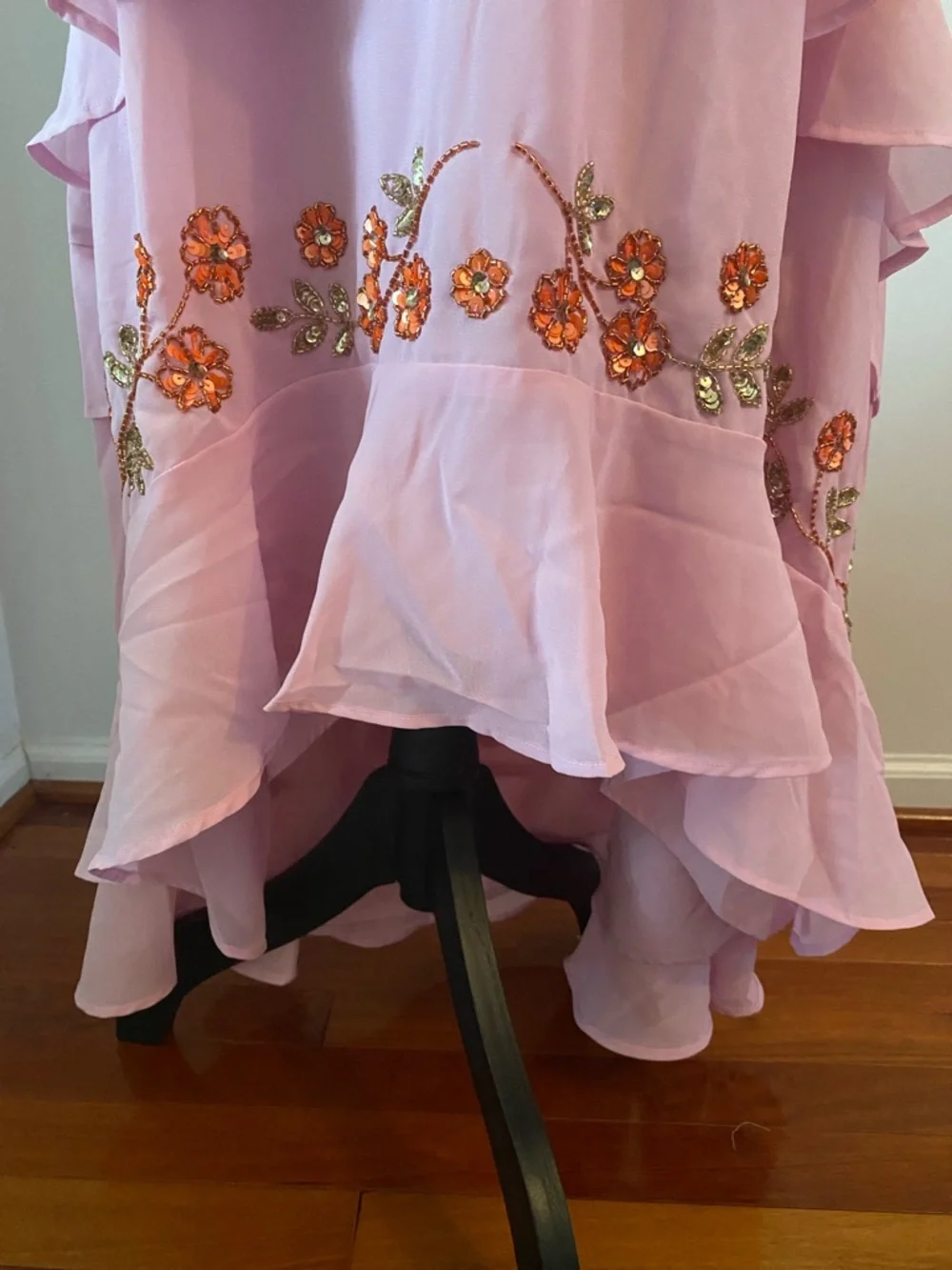 Maya Deluxe size 12 pink embellished beaded dress NWT - Picture 3 of 12